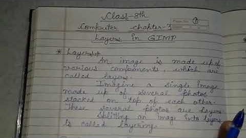Class 8th Computer Chapter 3 (Layers in GIMP)
