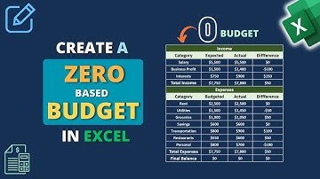 How to Create Zero Based Budget in Excel