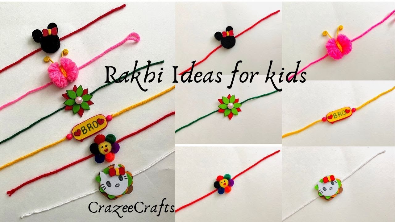 DIY 6 Amazing Handmade Rakhi for kids How to make Rakhi for kids
