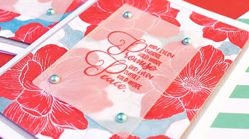 Layering Stamps to create a Floral Background using Magnolia Flowers by Unity Stamp Company