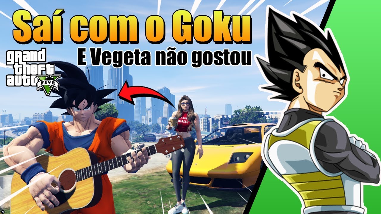 Saí de carro novo com o Goku no Gta 5 // Tia Bulma
