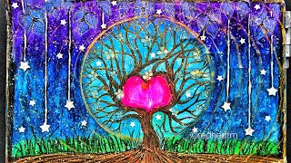 ART JOURNAL Process: Tree of Life with His Palette + Marabu