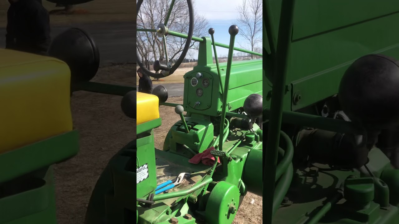 Oil changed , tuned up , slow idol Sunday 3-8-20 . 1955 John Deere 50