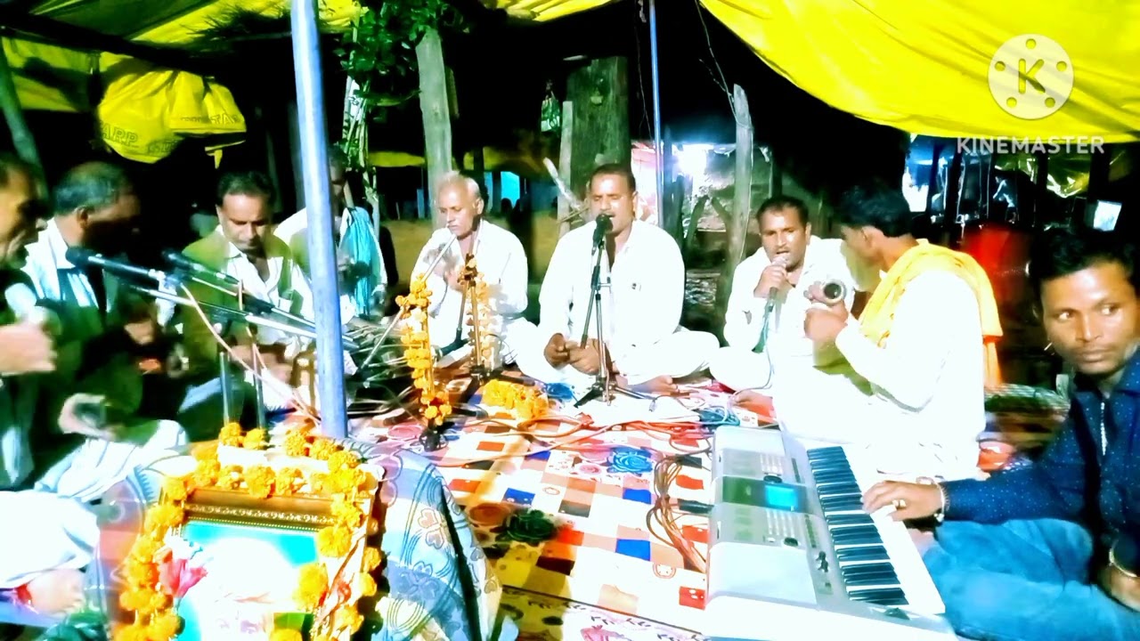 निमाड़ी भजन गायक देवराम भाई किटी कार्यक्रमस्थल ग्राम उमर