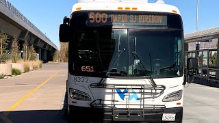 Santa Clara VTA 2018 New Flyer Xcelsior XDE60 8322 on route Rapid 500