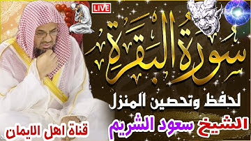 سورة البقرة كاملة مكررة لطرد الشياطين والجن الحسد العين السحر والمرض الشيخ سعود الشريمsurat albaqara