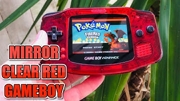 Mirror Clear Red Gameboy Advance Mod with IPS V2 Backlit Screen