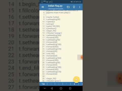 Drawing the Indian flag using python code #python #code