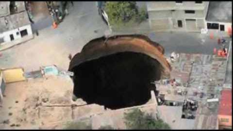 Man Falls In Sinkhole   Video