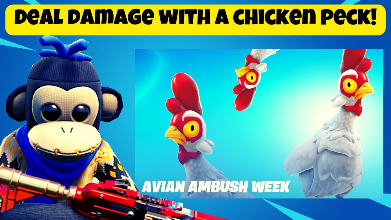 How To Deal Damage With A Chicken Peck - Avian Ambush Week Fortnite Chapter 3 Season 4!