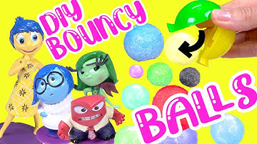 Inside Out 2 Movie DIY Memory Bouncy Balls with Dolls! Crafts for Kids