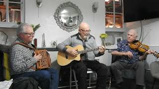 Three Grumpy Old Men 10
I have often been asked to show some videos of me playing along with friends, so last Monday evening at our weekly practice session, along with fiddler, Robin and melodeon player, Kevin, the three of us being known collectively as The Three Grumpy Old Men, I videoed ten sets of tunes from our repertoire. We perform together from time to time at local care homes and at Sight Matters (formerly: Manx Blind Welfare) as well as playing along with others on a Friday evening at the George Hotel in Castletown.
Set 10:
Maries Wedding (Lewis Bridal Song; Scottish traditional)
Salmon Tails up the River (Some confusion as to whether it is Irish or EnglishTraditional)
Dark Girl Dressed in Blue (Again, some confusion at to whether this tune originates in Ireland or England) Three Grumpy Old Men 10