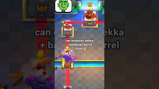 can evolution pekka + barbarian barrel 3 crown 👑 #clashroyale