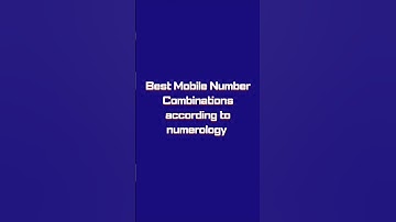 Best mobile number combinations according to numerology #numerologist #numerologyguidence