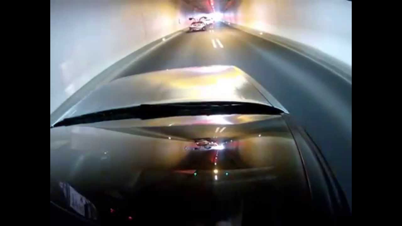 US CAR CONVENTION Dresden 2014 - Tunnel-Fahrt & Waldschlösschenbrücke im Delorean (HD)