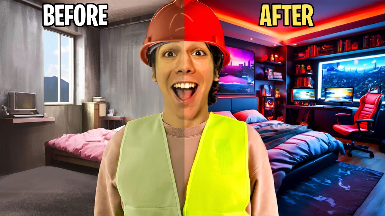 NichLmao 5 vs 5000 EXTREME ROOM MAKEOVER (Dream Room Tour) NichLmao