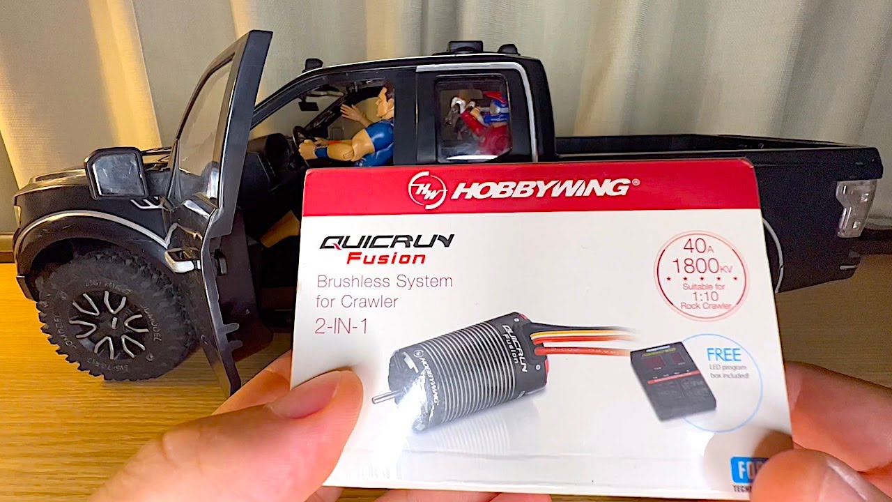 RC Motor Upgrade HobbyWing QuicRun Install and RC Run || RC4WD Desert Runner