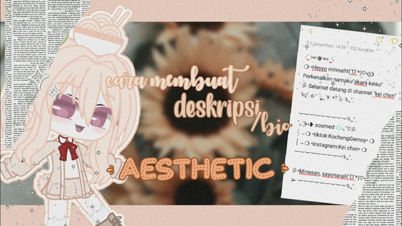 Cara Membuat Deskripsi Bio Aesthetic Youtube