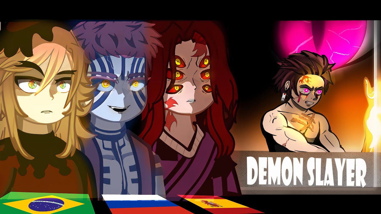 React to demon slayer ||🇷🇺 🇪🇸 🇧🇷 (No English)|Tanjiro ||upper moons||demon slayer||animation|pt1