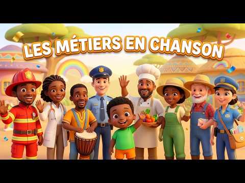 🚒 Les Métiers en Chanson 👮 | Comptine Éducative pour Bébés et Enfants | KidAllo