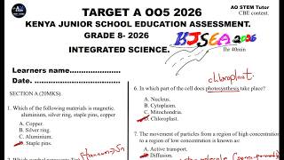 TARGET A 05 Integrated Science Grade 8 | Full Marking Scheme Explained | CBC Revision 2026