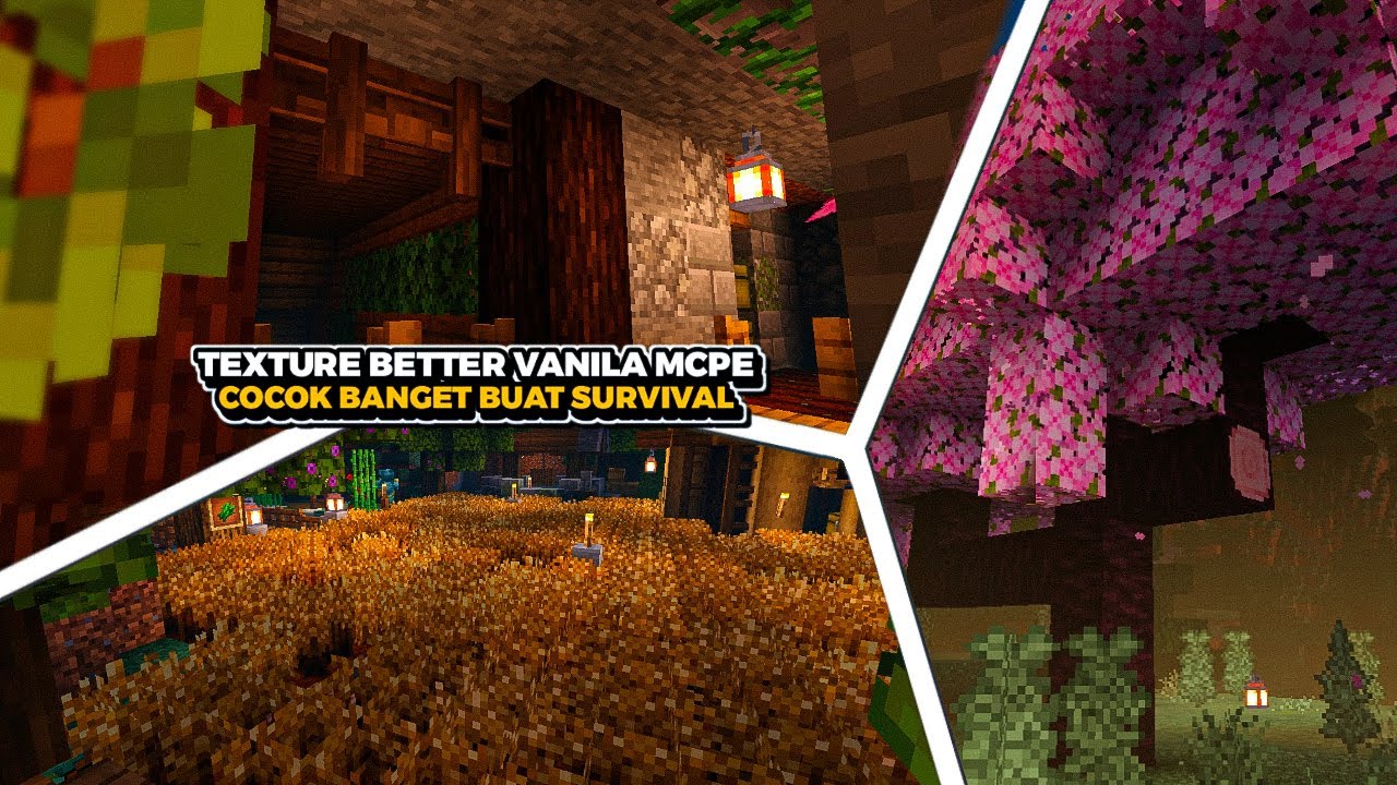 TEXTURE PACK BETTER VANILA MCPE TERBAIK UNTUK SURVIVAL MINECRAFT 1.20 ...