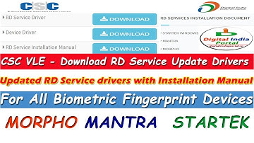 RD Service Installation Manual For all Aadhaar Biometric Device