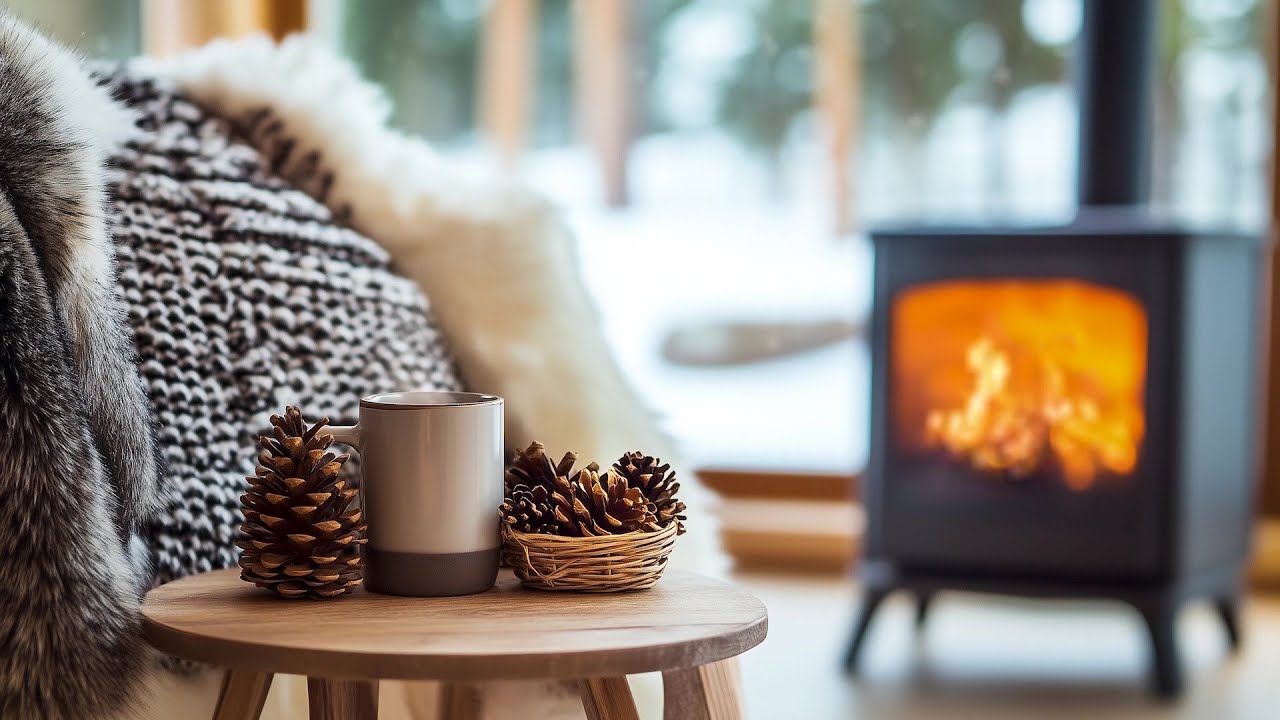Winterday Productive day near the Fire on a beautiful winterday Ambience - YouTube
