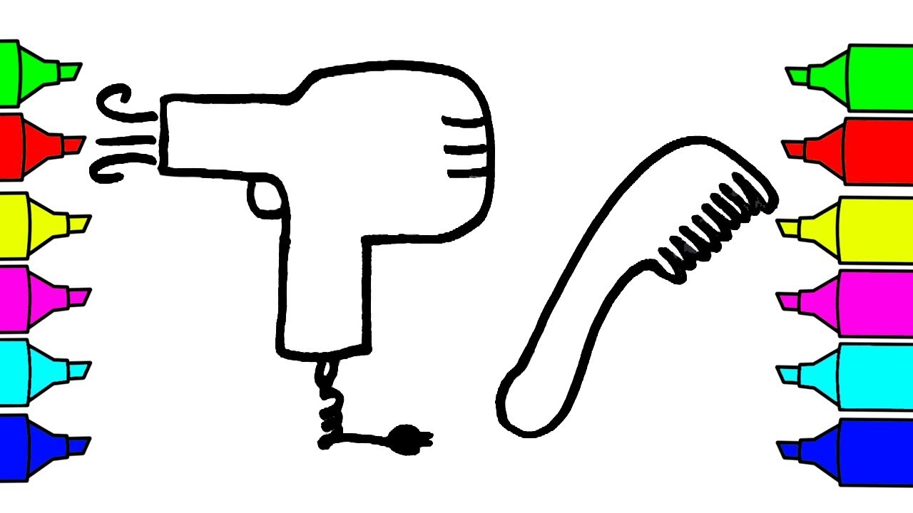 Drawing Hair Accessories Coloring pages For Kids YouTube