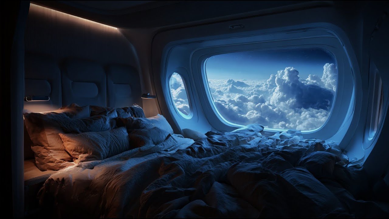 Спите быстрее со звуками полета | Атмосфера самолета ASMR для глубокого сна