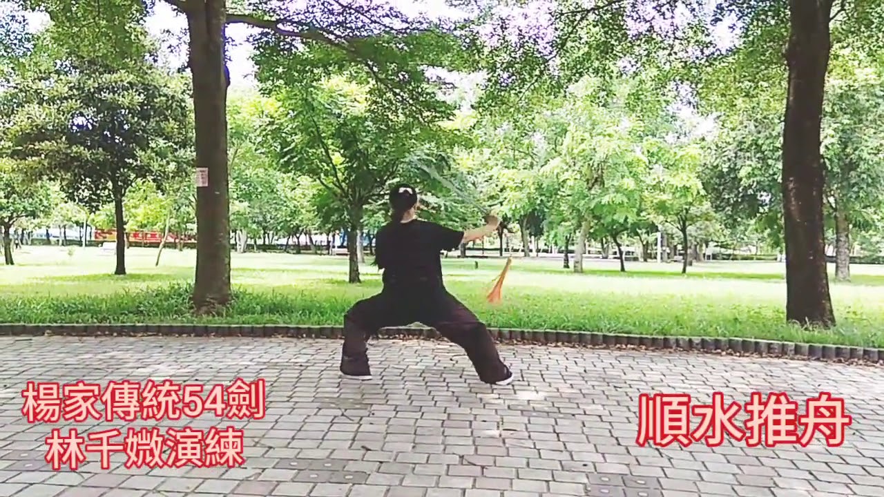 54式傳統太極劍{背面口令招式名稱}/ 楊家54式太極劍 /林千媺老師/ 嘉義太極妹
