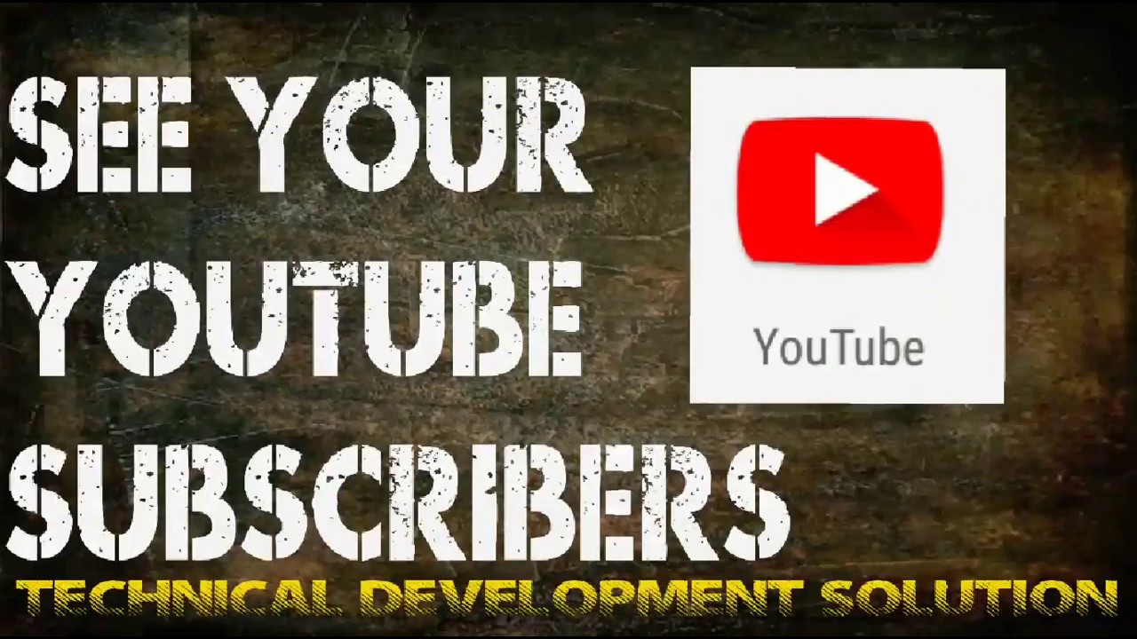 How to see my YouTube subscribers YouTube