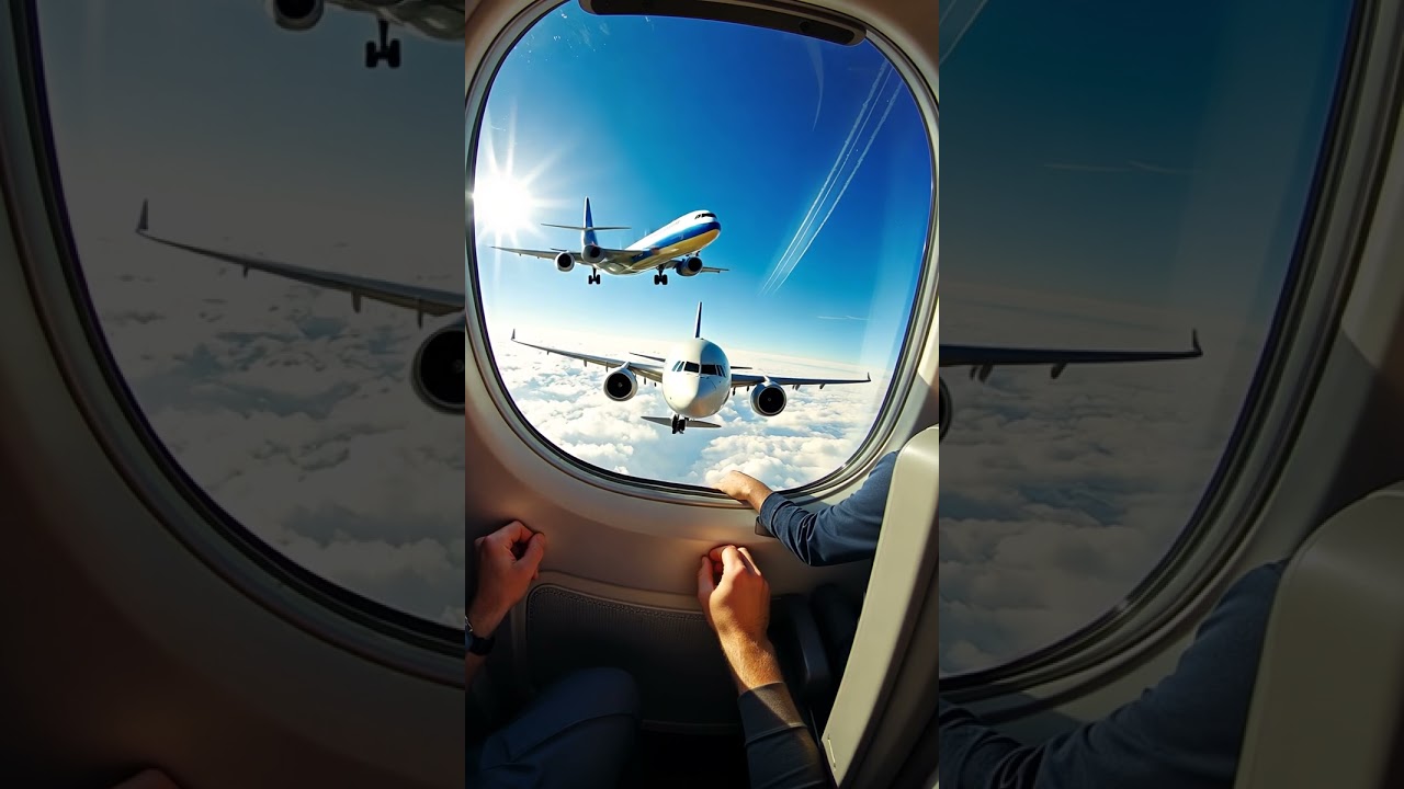 Two Jets Side-by-Side – Incredible Airplane Window POV ✈️ 