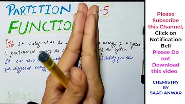 Partition Function|Concept and Derivation|Statistical Thermodynamics|Urdu|Hindi| L-5