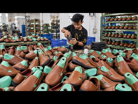 Amazing Original Leather Shoes Making Complete Factory Process | How Leather Shoes Are Made