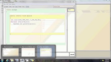Video 6 (BlueJ) :Introduction to arrays (ICSE)
