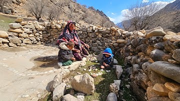 "Brave Nomadic Mother in the Mountains with Two Kids | Strength and Resilience"
