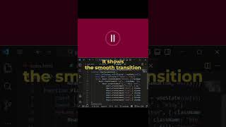 How to create Play and Pause animation by using HTML,CSS and JAVASCRIPT in VS code.