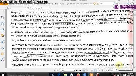 class 8th lesson 5 introduction to java and Bluej part 1
