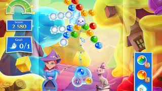 Bubble Witch 2 Saga Level 1867 with no booster & 1 bubble left
