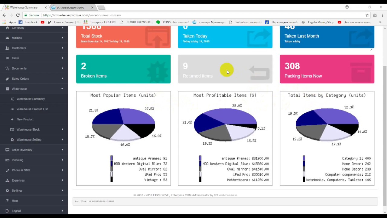 ERP CRM warehouse management