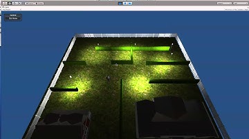 Unity testing. Quick test of a* pathfinding in a maze garden. test 6