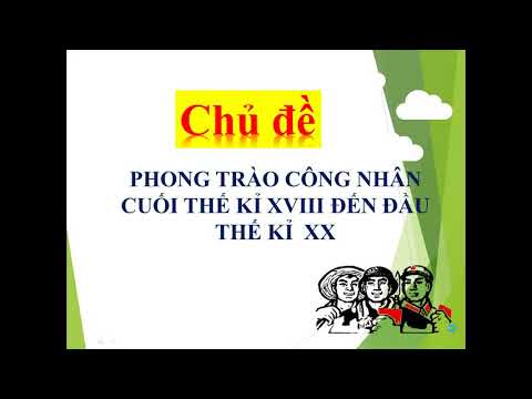 Lịch Sử 8 - Chủ đề: Phong trào công nhân cuối thế kỉ XVII đầu thế kỉ XX - Tuần 4 (27/9/2021 đến 2/10/2021)