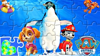 PAW PATROL SKYE AND MARSHALL AND A PENGUIN PUZZLE FOR KIDS! Rompecabezas de Paw Patrol. screenshot 3