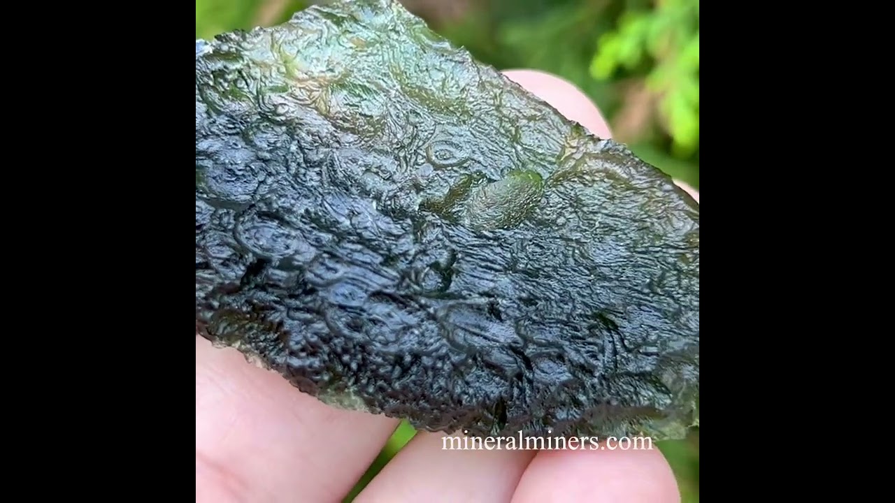 2.4 inch Natural Moldavite Crystal, please go to www.mineralminers.com for complete information 🌟