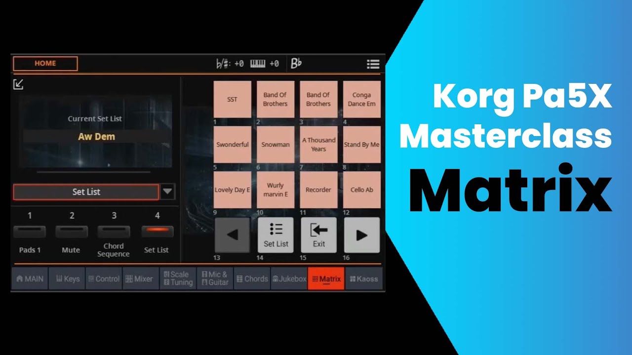 Korg Pa5x - Matrix Masterclass