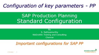 SAP PP | Standard Configuration in S/4HANA | Key Setup Steps for Production Planning | 01-57