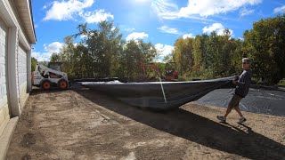 Graveling around the workshop and driveway