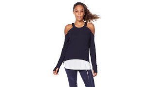 Warrior By Danica Patrick Layered Coldshoulder Top