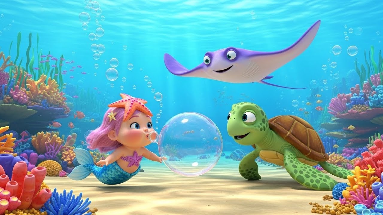 Mermaid Bubble Dance | Fun Underwater Dance Song for Toddlers to Move and Play